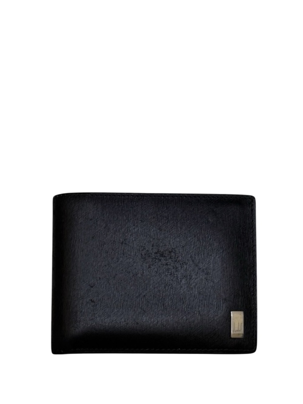 DUNHILL - BLACK SAFFIANO LEATHER MENS BIFOLD WALLET